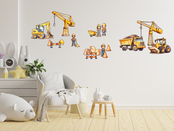 Preview: Wandtattoo Set Baustelle Preview: Wandtattoo Set Baustelle