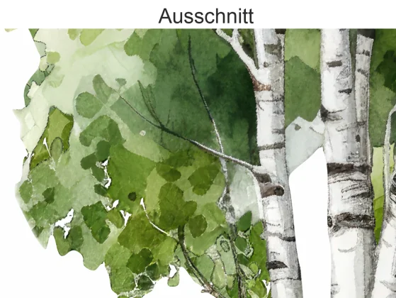 Wandtattoo Set Birken - Ausschnitt