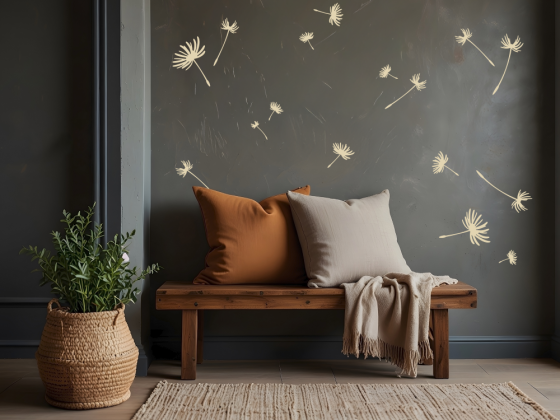 Wandtattoo Set mit Pusteblume Schirmchen