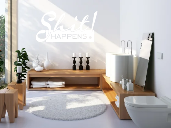 Wandtattoo Shit happens