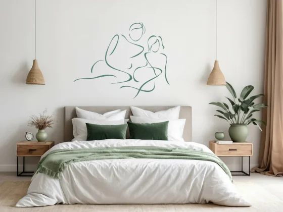 Wandtattoo mit der Silhouette eines Paares