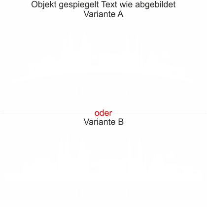 Preview: Wandtattoo mit Skyline von Wiesbaden - Ansicht Ausrichtung mit Farbauswahl und Variante