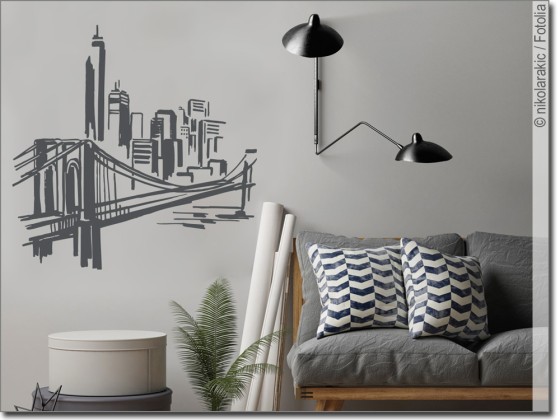 Preview: Wandtattoo Skyline