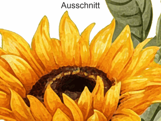 Preview: Wandtattoo Set Sonnenblumen mit Blättern - Ansicht Ausschnitt