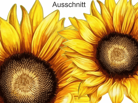 Preview: Wandtattoo Sonnenblumen Set - Ansicht Ausschnitt