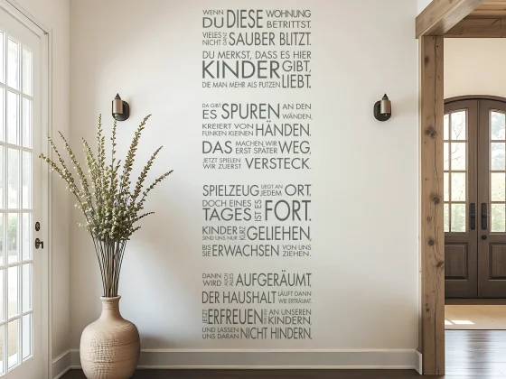 Wandtattoo Wenn du diese Wohnung betrittst