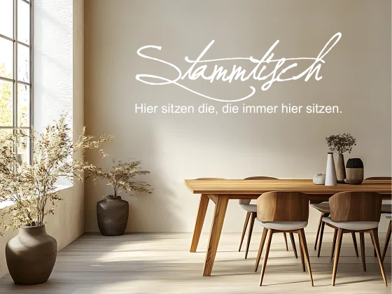 Wandtattoo Stammtisch