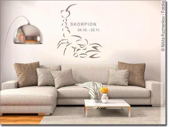 Preview: Wandtattoo Sternzeichen Skorpion