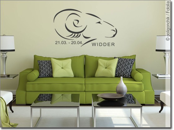 Preview: Wandtattoo Sternzeichen Widder
