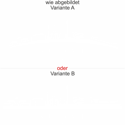 Preview: Wandtattoo mit Skyline von Stuttgart - Ansicht Ausrichtung mit Farbauswahl und Variante