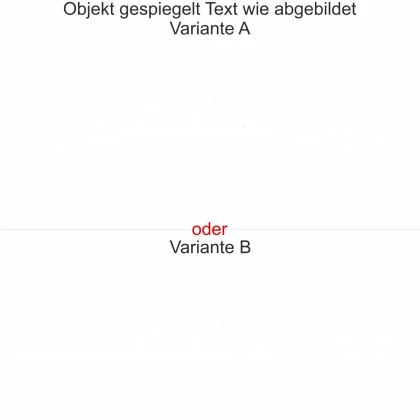 Wandtattoo mit Skyline von Stuttgart - Ansicht Ausrichtung mit Farbauswahl und Variante