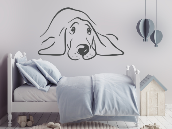 Preview: Wandtattoo Süßer Hund