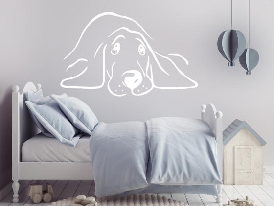 Preview: Wandtattoo Süßer Hund