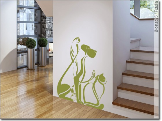 Preview: Wandtattoo Tierfamilie Preview: Wandtattoo Tierfamilie