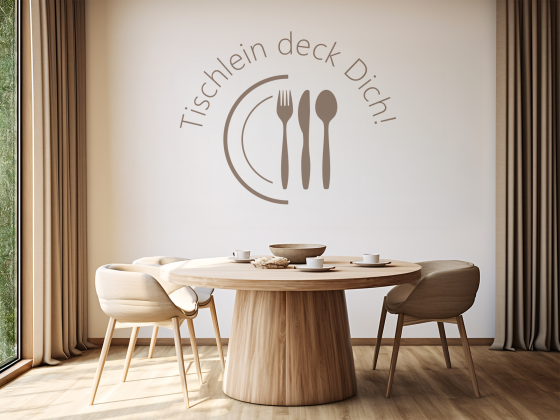 Preview: Wandspruch Tischlein deck Dich