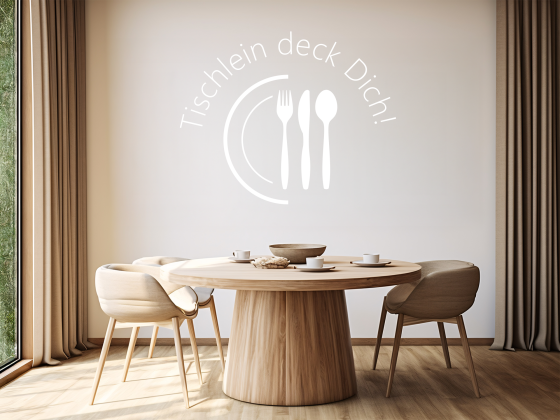 Preview: Wandspruch Tischlein deck Dich