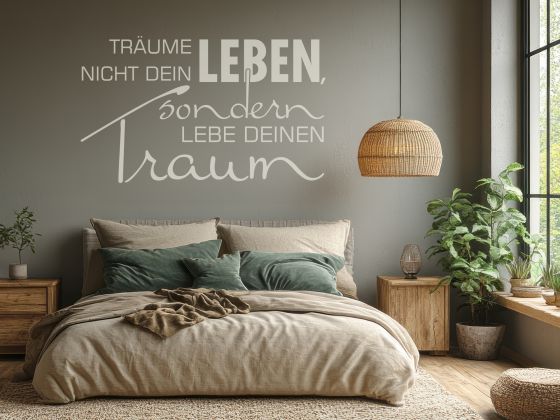 Preview: Wandtattoo Träume nicht dein Leben