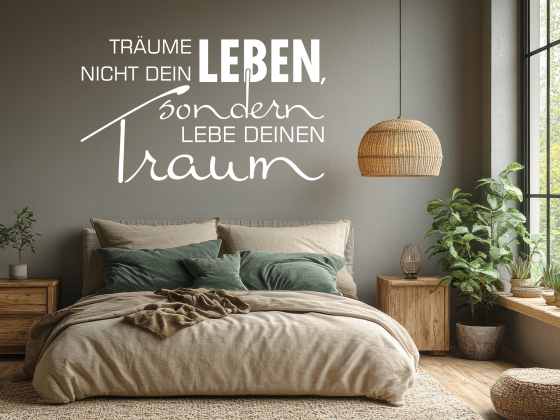 Preview: Wandtattoo Träume nicht dein Leben