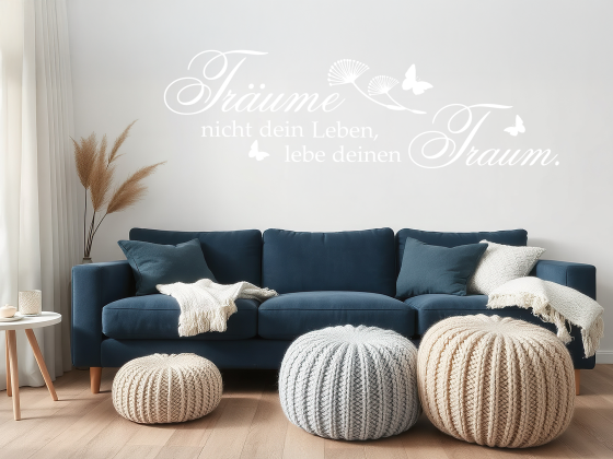 Preview: Wandspruch Träume nicht dein Leben