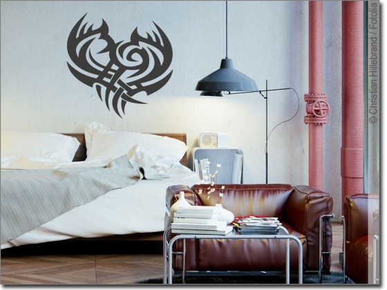 Preview: Wandtattoo Tribal Herz
