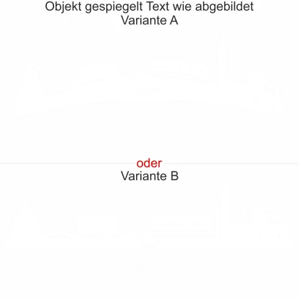Wandtattoo mit Skyline von Venedig - Ansicht Ausrichtung mit Farbauswahl und Variante