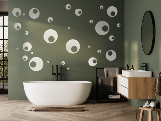 Wandtattoo Set mit Wasserperlen