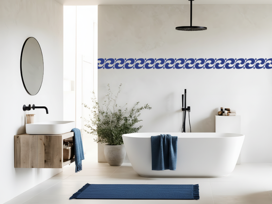 Preview: Wandtattoo Wellenbordüre