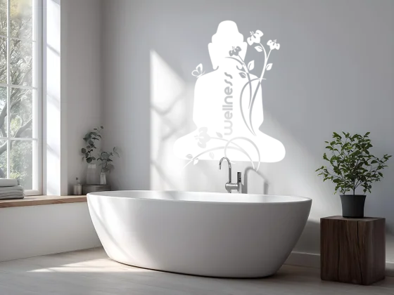 Wandtattoo Wellness Buddha