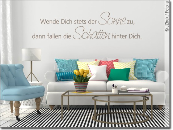 Preview: Wandtattoo Wende dich der Sonne zu
