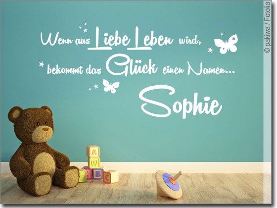 Preview: Wandspruch Wenn aus Liebe Leben wird