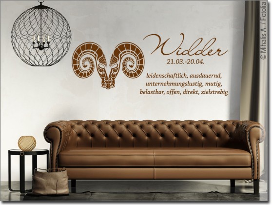 Preview: Wandaufkleber Sternzeichen Widder