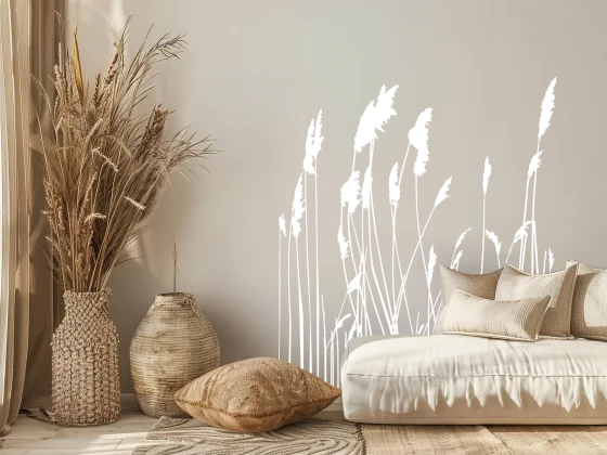 Wanddekor Wildgräser - Ansicht Ausrichtung und Farbauswahl