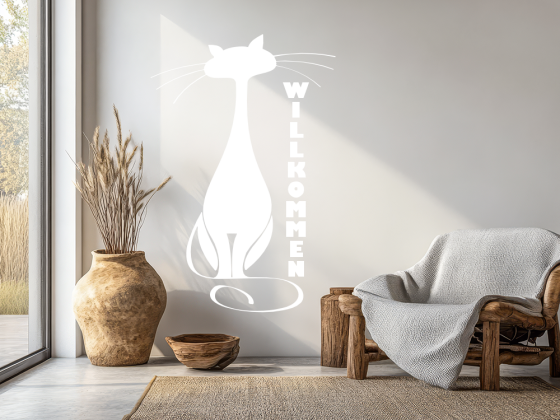 Preview: Wandtattoo Willkommen 05