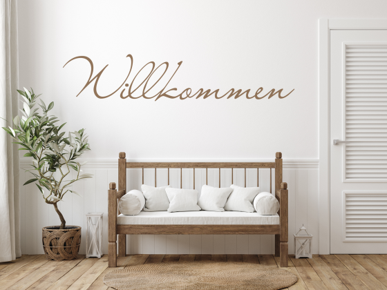 Preview: Wandtattoo Willkommen 06