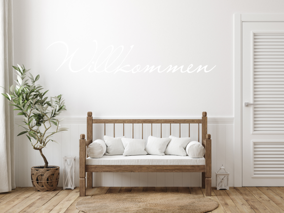 Preview: Wandtattoo Willkommen 06