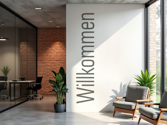 Preview: Wandtattoo Willkommen 07