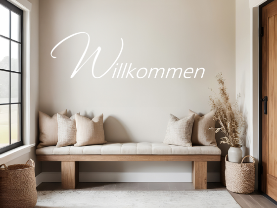 Preview: Wandtattoo Willkommen 08
