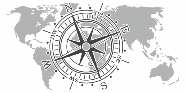 Preview: Wandtattoo Windrose mit Weltkarte Preview: Wandtattoo Windrose mit Weltkarte