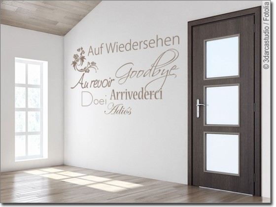 Preview: Wandtattoo Auf Wiedersehen