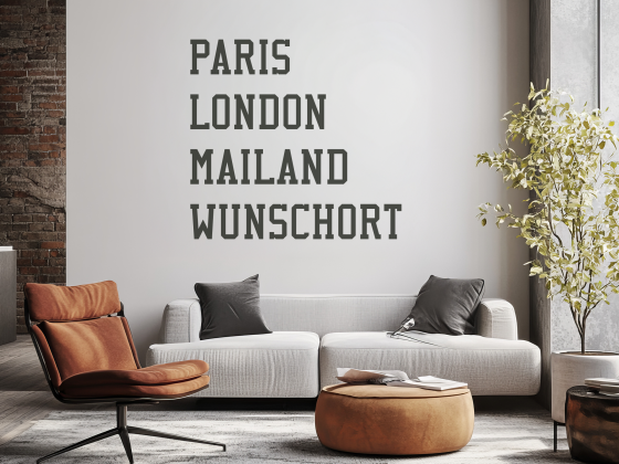 Preview: Wandtattoo Wunschort