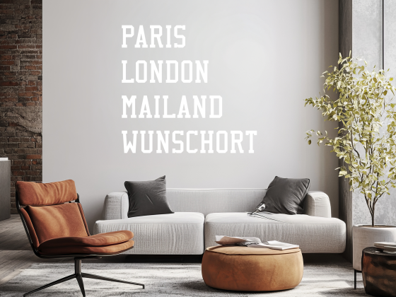 Preview: Wandtattoo Wunschort