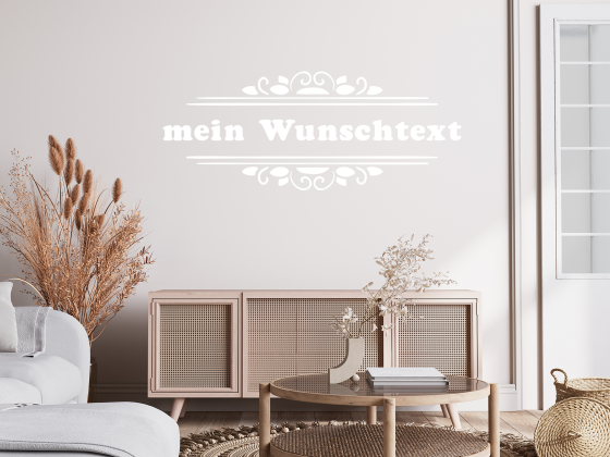Preview: Wandtattoo Wunschtext in Rahmen