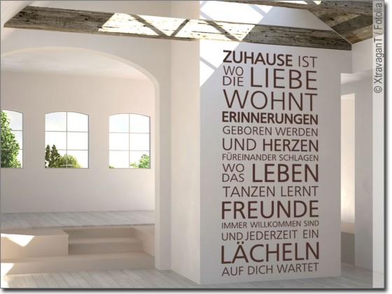 Wandtattoo Flur und Eingang Schicke Motive und Sprüche
