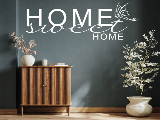 Preview: Wandwort Home Sweet Home in Eingangsbereich