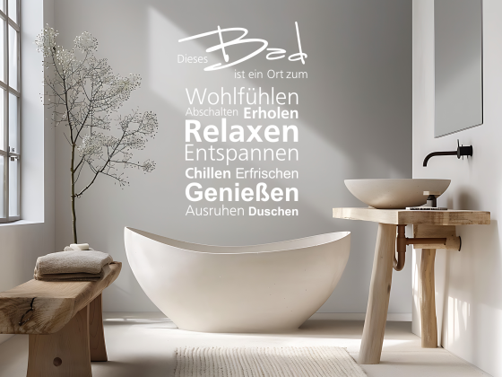 Preview: Wandworte Dieses Bad