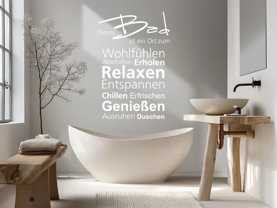 Wandworte Dieses Bad