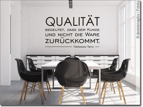 Preview: Wandtattoo Spruch Qualität