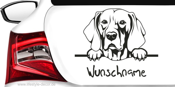Aufkleber für Auto Hundekopf Weimaraner
