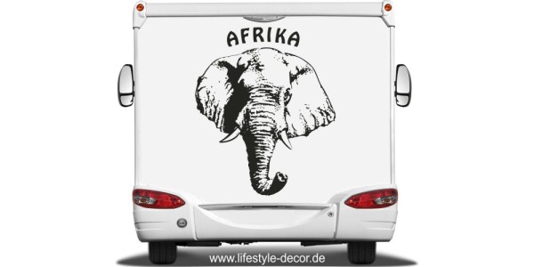 Preview: Autoaufkleber Afrika Elefant