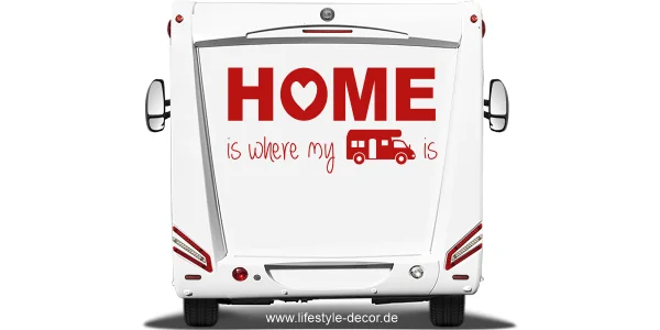 Home is where your camper van is - Spruch als Aufkleber für das Wohnmobil